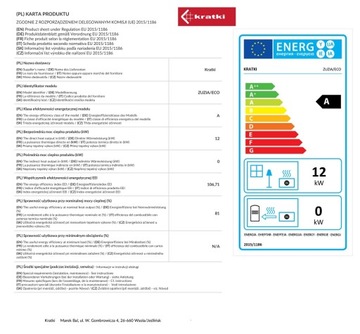 WKŁAD KOMINKOWY EKO kominek powietrzny żeliwny Kratki ZUZIA 12 ECO + DOLOT