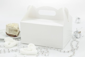 Pudełko na Ciasto Pudełka na Tort Ślub 10szt białe