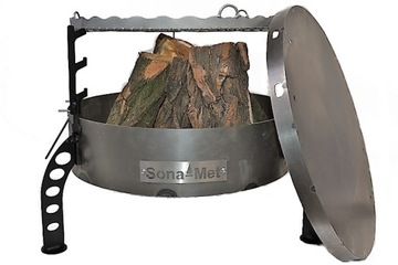 PALENISKO XL + NOGI KUTE RUSZT INOX + POKRYWA S36