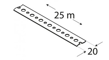 ЛЕНТА СТОЛЯРНО-МОНТАЖНАЯ ТМ5 20х0,9мм РУЛОН 25м