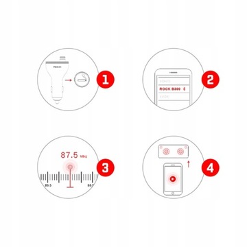 Автомобильное зарядное устройство ROCK FM-передатчик BLUETOOTH