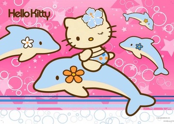 OPŁATKI na tort HELLO KITTY prostokąt, grube, 24h