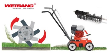 Скарификатор Weibang WB384RB Briggs 5HP PETROL GEAR