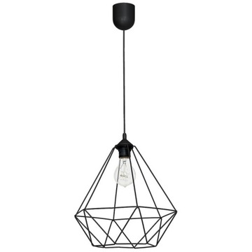 Lampa wisząca z drutu 1 x E27 czarna Basket