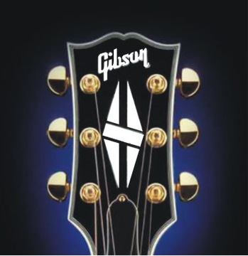 GIBSON symbol Diamond Hatch Custom Naklejka Gitara