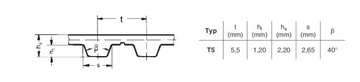 Ремень ГРМ T5 270 ширина 7мм Optibelt