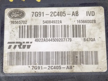 POMPA ABS - FORD S-MAX MONDEO MK4 7G91-2C405-AB