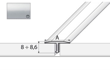 A55 Profil fugowy 18mm SREBRO 200cm