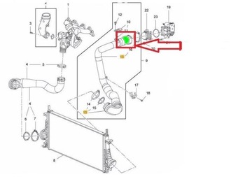 ТРУБКА ИНТЕРКУЛЕРА OPEL INSIGNIA 1.6 T 13257587