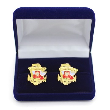 Запонки ТЕМНО-СИНИЕ с футляром