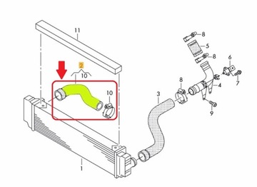 ШЛАНГ ТУРБО ИНТЕРКУЛЕРА VW CRAFTER 2.0 TDI