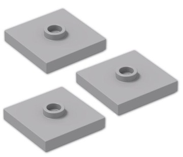 17264a LEGO 87580 4565393 6126082 - płytka 2x2 - jasny szary LBG - 3szt