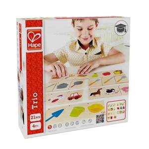 HAPE Gra Trio dzieci zabawki drewniane edukacyjna!