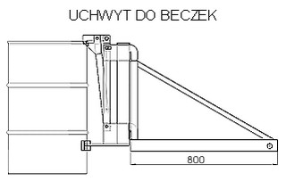 Держатель стальных бочек 215 л для вил тележки