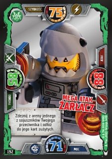 karta nr 192 Mega atak Żarłacz Lego Ninjago 3