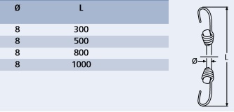 РЕЗИНОВЫЙ РАСПЫЛИТЕЛЬ L = 800 FI 8 С КРЮЧКАМИ A2