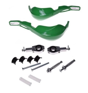 HANDBARY OSŁONY DŁONI RĄK ALU LEOSHI CROSS ZIELONE