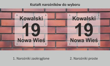 TABLICZKA 3D Numer domu nazwisko miejscowość