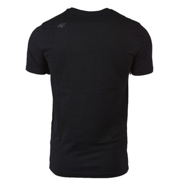 4F Męska koszulka T-shirt basic bawełna GRANAT L