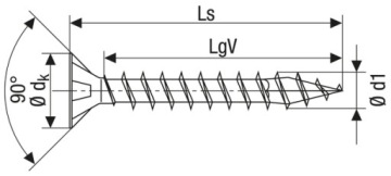 Винты SPAX 5x80 мм Pz конические полностью пассивированные