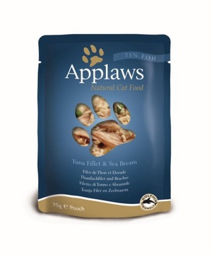 APPLAWS Natural Food Тунец Лещ 70г в пакетиках для кошек.