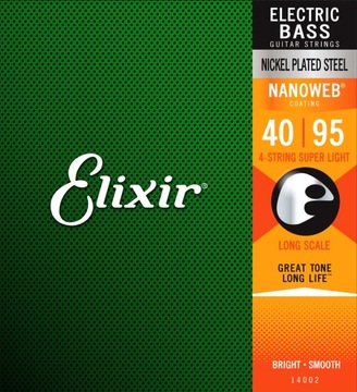 Струны для бас-гитары Elixir 14002 NW S/LT. 40-95