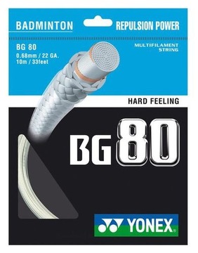 NACIĄG DO BADMINTONA YONEX BG 80 WHITE 10 M