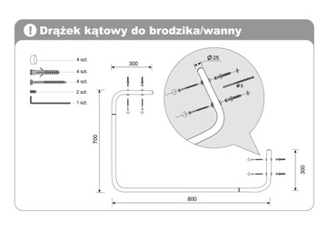 УГЛОВАЯ ДУШЕВАЯ ШТОРНА ДУШЕВОЙ ПОДДОН 70X80