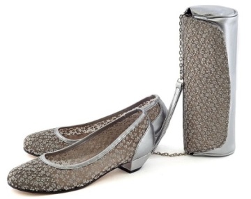 ADRIAN VIDAL _ балетки, свинцовая кожа, кружево