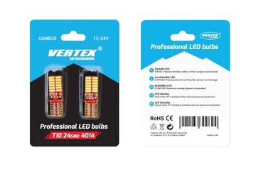 LED VERTEX CANBUS 24SMD (W5W) White 12V/24 PARA