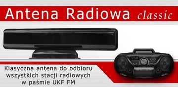 ПОЛЬСКАЯ КОМНАТНАЯ РАДИОАНТЕННА Classic FM + черный кабель 5 м