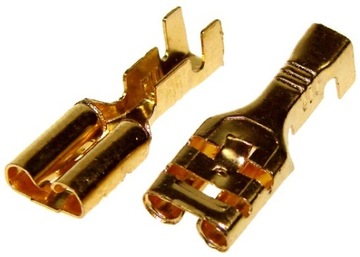 KONEKTOR żeński z zaczepem 6,4mm KPL 100szt (0489a