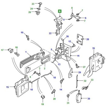 Кнопка блокировки дверей Land Rover Defender и Range