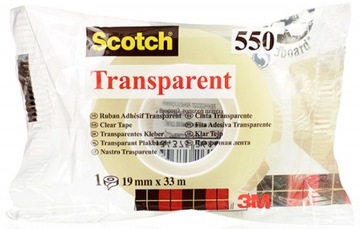 TAŚMA KLEJĄCA SCOTCH, TAŚMA BIUROWA, ROZMIAR 19MM X 33M, W FOLII