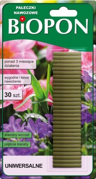 BIOPON PAŁECZKI NAWOZOWE UNIWERSALNE 30 SZTUK