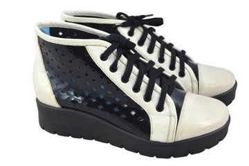 Creepers AGA ECRU/BLACK LEATHER 36 ПРОМО БУТОМАНИЯ