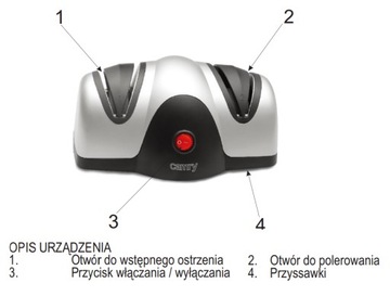 Точилка для ножей Camry CR4469 + электрическая полировальная машинка