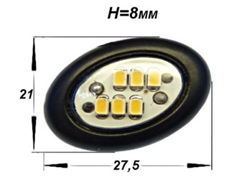 ЛАМПА 6 LED SMD с ленточным мотороллером NEON 12V 24V