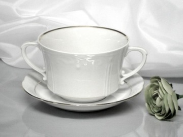 фото ориг. №3, 074 bulionowka 400 saucer platinum line camellia chodzież malcer porcelain