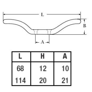 НЕРЖАВЕЮЩАЯ НЕРЖАВЕЮЩАЯ, КИСЛОУСТОЙЧИВАЯ ФЛАГ CLEE A4 L=68 ММ