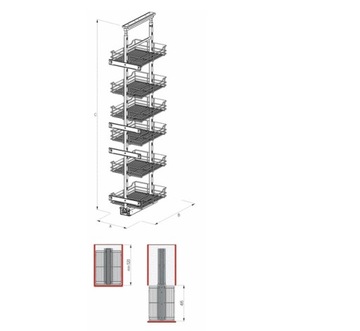 KOSZ CARGO 40 MIDI MAXIMA EVO 4 PÓŁEK REJS 80KG