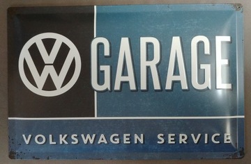 Вывеска VOLKSWAGEN GARAGE VW, банка, 40x60