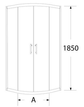 ДУШЕВАЯ КАБИНА 90x90 + ДУШЕВОЙ ПОДДОН + черный душ