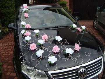 Эксклюзивное украшение свадебного автомобиля
