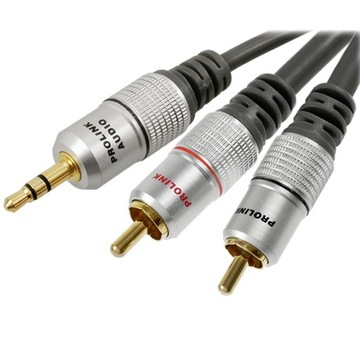 КАБЕЛЬ mini JACK 3,5 – 2 RCA СТЕРЕО АУДИО PROLINK EXCLUSIVE TCV 3420 1,8 м