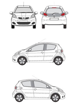 KUFR TOYOTA AYGO CITROEN C1 PEUGEOT 107 5D