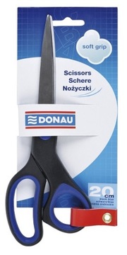 NOŻYCZKI BIUROWE DONAU SOFT GRIP 20CM NIEBIESKIE