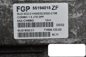 ЭБУ OPEL COMBO 1.3CDTI 55194015 ZF