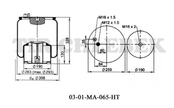 ПОДУШКА ПОДВЕСКИ 4883 N1P06 MAN TGA