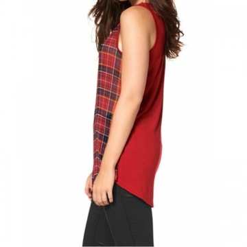 Bluzka damska top w czerwoną kratę Laura Scott 36